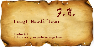 Feigl Napóleon névjegykártya